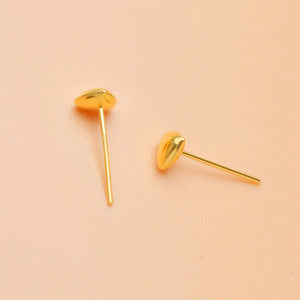 18K Gold Stud Earrings AU750 Fine Jewelry Wedding Party Gift