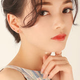 18K Gold Stud Earrings Golden Bead Ball Wedding Gift for Women