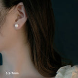 18K Natural AKOYA Stud Earrings Fine Jewelry
