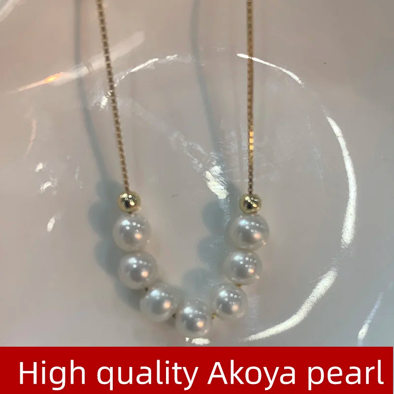 Natural Akoya Pearl Pendant Necklace Fine Jewelry for Women