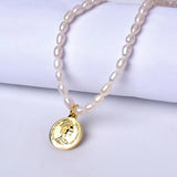 Freshwater Pearl Necklace Fine Jewelry Beads Choker Women