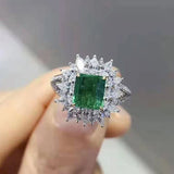 Green CZ Bridal Wedding Party Accessories Women's Rings
