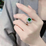Green CZ Bridal Wedding Party Accessories Women's Rings
