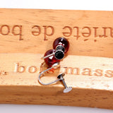 Garnet Gemstone Stud Earrings 925 Sterling Silver Ruby Ball Women Jewelry