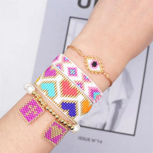 Colorful Seed Bead Bohemian Bracelet for Women