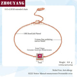 Bracelet On The Leg Women's Summer Beach Anklet Top Square Rose Crystal