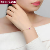 Bracelet On The Leg Women's Summer Beach Anklet Top Square Rose Crystal