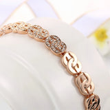 Mens Rose Bracelet Austrian Crystal Jewelry