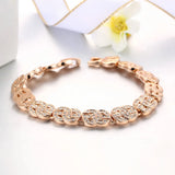 Mens Rose Bracelet Austrian Crystal Jewelry