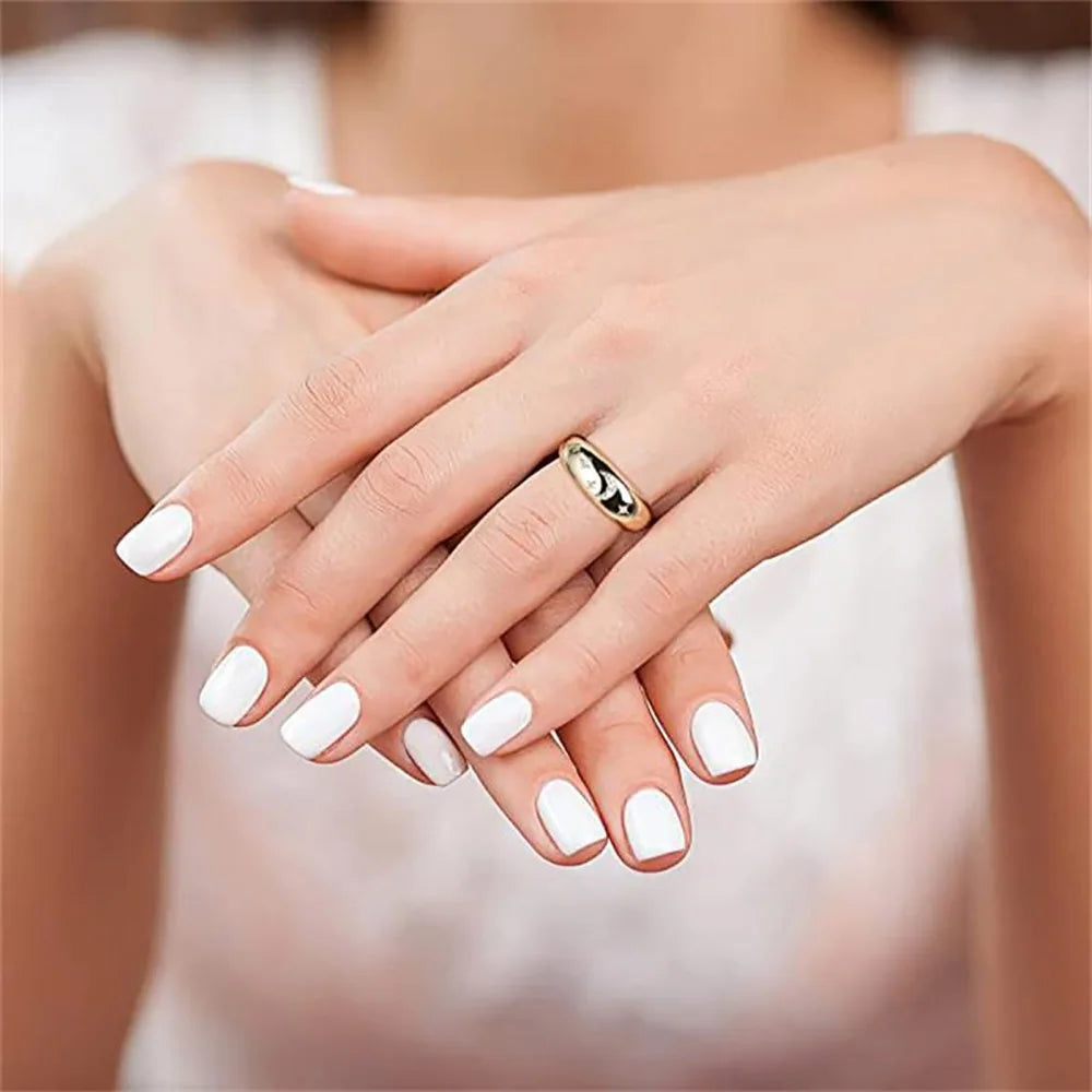 Moon And Star Chunky Rings Vintage Wedding Ring Female Jewelry KAR246