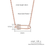 Unique Hollow Out Zircon Collarbone Chain Necklace Gift Jewelry