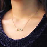 Unique Hollow Out Zircon Collarbone Chain Necklace Gift Jewelry