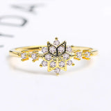Snowflake Cubic Zirconia Ring for Women