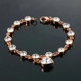 Heart Rose Bracelet Austrian Crystals ZYH057 ZYH062