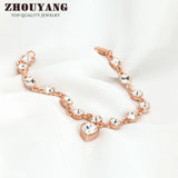Heart Rose Bracelet Austrian Crystals ZYH057 ZYH062