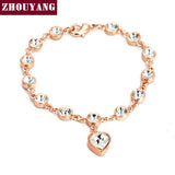 Heart Rose Bracelet Austrian Crystals ZYH057 ZYH062