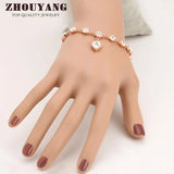 Heart Rose Bracelet Austrian Crystals ZYH057 ZYH062