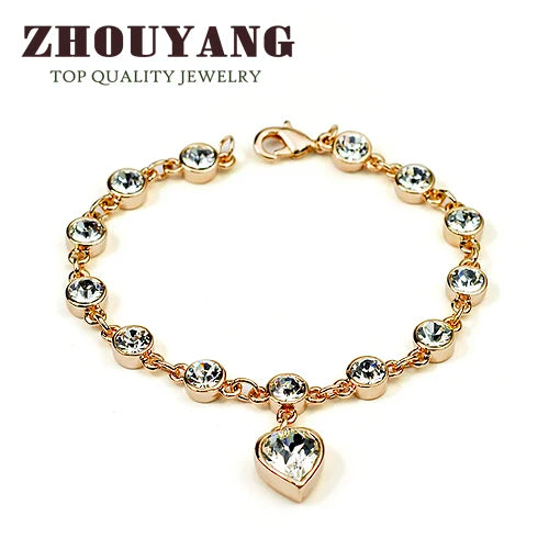 Heart Rose Bracelet Austrian Crystals ZYH057 ZYH062