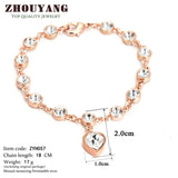 Heart Rose Bracelet Austrian Crystals ZYH057 ZYH062