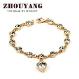 Heart Rose Bracelet Austrian Crystals ZYH057 ZYH062