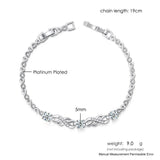 Zircon Wedding Bracelets Cross-wound Hand Bangle Gift H147