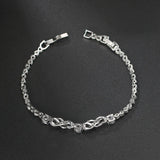 Zircon Wedding Bracelets Cross-wound Hand Bangle Gift H147