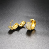 Retro Hoops Zircon Earrings Small Round Vintage Jewelry KBE420