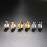 Retro Hoops Zircon Earrings Small Round Vintage Jewelry KBE420