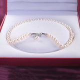 Freshwater Pearl Choker Necklace 8-9mm Round Natural Pearl Jewelry