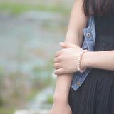 Pink Purple Freshwater Pearl Bracelet Bangle for Women