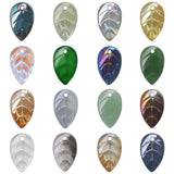 Glass Beads Leaf Charms for Jewelry Making 50Pcs/Lot