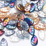 Glass Beads Leaf Charms for Jewelry Making 50Pcs/Lot