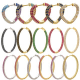 Small Hoop Earrings CZ Crystal Heart/Oval Earrings Women Jewelry VE158