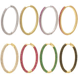 Small Hoop Earrings CZ Crystal Heart/Oval Earrings Women Jewelry VE158