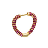 Small Hoop Earrings CZ Crystal Heart/Oval Earrings Women Jewelry VE158