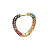 Small Hoop Earrings CZ Crystal Heart/Oval Earrings Women Jewelry VE158