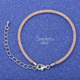 Charm Bracelet Brass CZ Chain Bracelet VL8