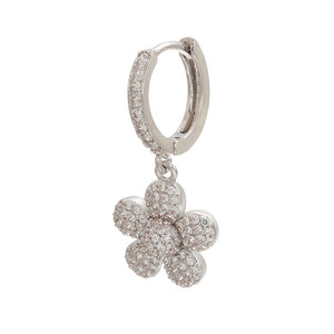 CZ Crystal Hoop Earrings with Charms VE260