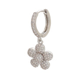 CZ Crystal Hoop Earrings with Charms VE260