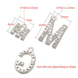 7x8mm Crystal Letter Pendant for Women Jewelry Making VD594