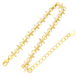 Brass Bullet Bracelet CZ Crystal 18K Plated Women Jewelry