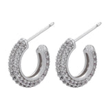 Cubic Zircon Stud Earrings for Piercing, VE695
