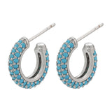 Cubic Zircon Stud Earrings for Piercing, VE695