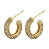 Cubic Zircon Stud Earrings for Piercing, VE695