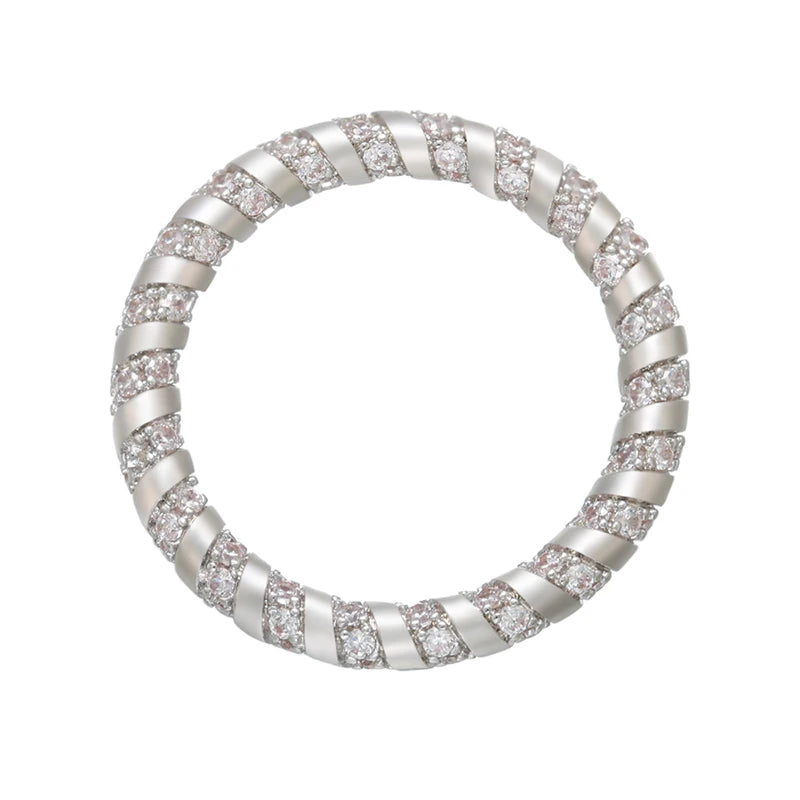 CZ Crystal Round Pendant for DIY Earrings Charms VJ30