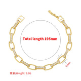 Women Bracelet CZ Crystal Chain Bracelet Party Jewelry