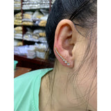 Round Crystal Ear Clip Ear Cuffs No Pierced Earrings for Women