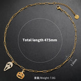 Halloween Necklace for Women with Pumpkin or Ghost Pendants