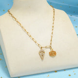 Halloween Necklace for Women with Pumpkin or Ghost Pendants