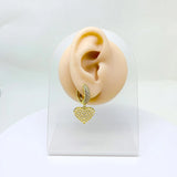 Pearl Heart Hoop Earrings CZ Women Huggie Sweet Bow Drop Earrings VE846